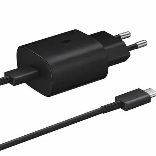 Samsung 25w 2 Pin PD Adapter with USB-C to USB-C Cable