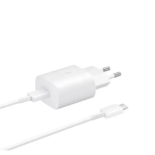 Samsung 25w 2 Pin PD Adapter with USB-C to USB-C Cable